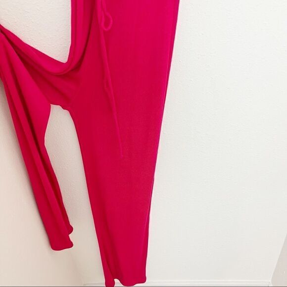 Zara Pink Sleeveless Ribbed Knit Jumpsuit Romper - Picture 8 of 11